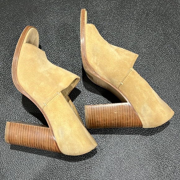 Rag and Bone Myra Suede Peep Toe Block Heels - Picture 8 of 16